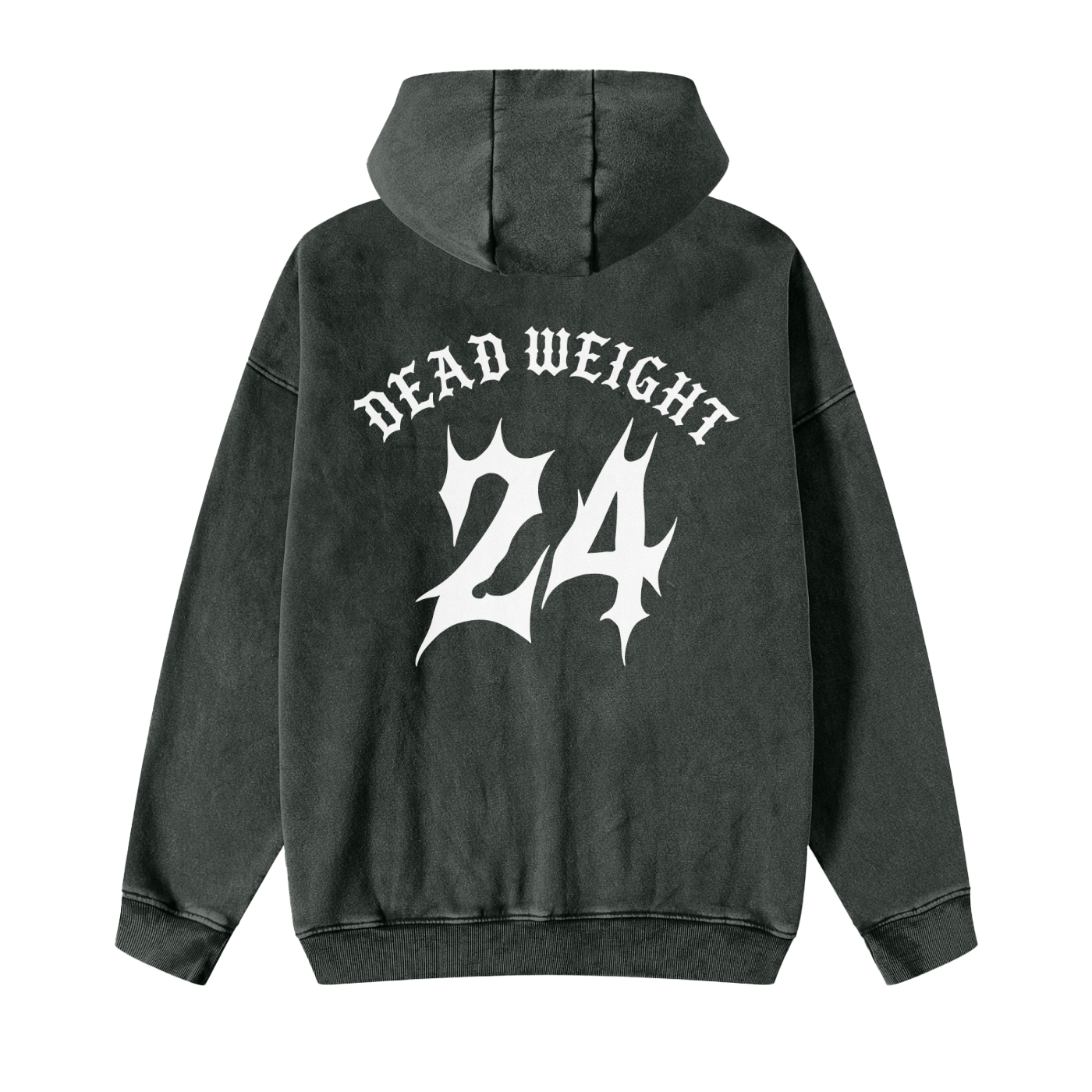 Snow Washed Zip-Through Fleece Hoodie