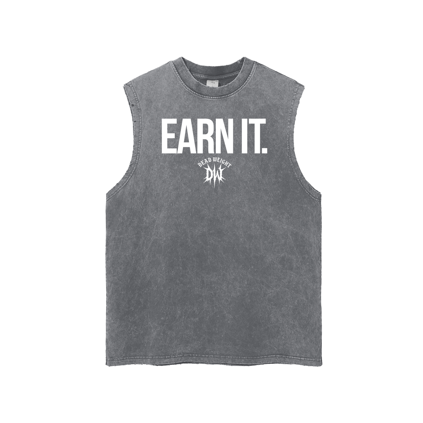 Snow Washed Frayed Hem Tank Top